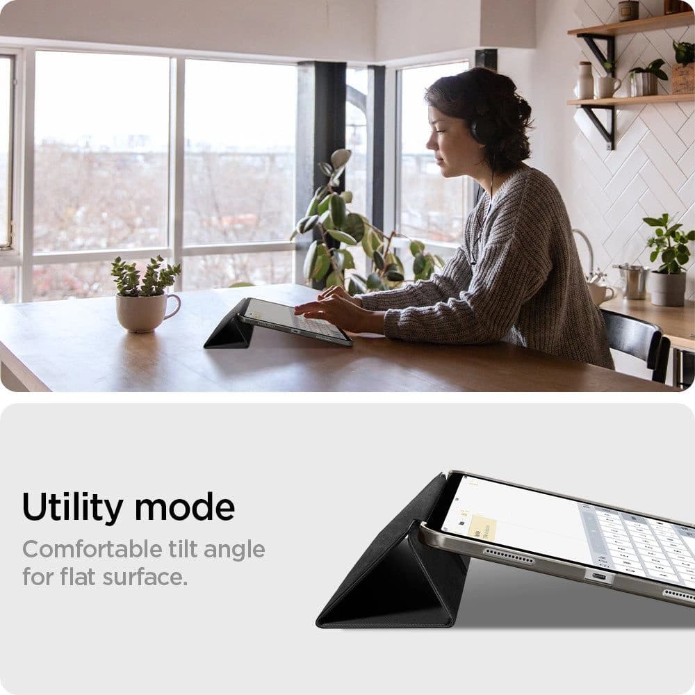 Etui Spigen Liquid Air Folio Apple iPad Pro 11 2021/2022 (3. és 4. generáció) Fekete - 11