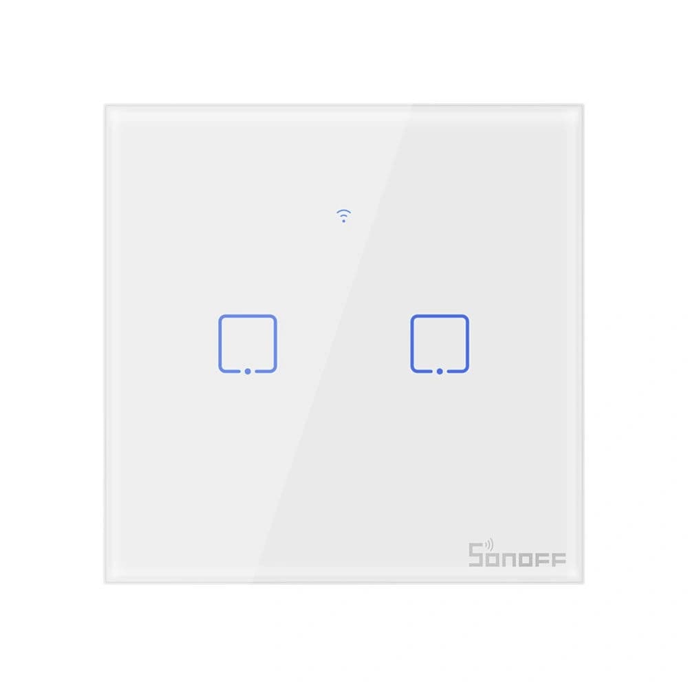 Touch light switch WiFi Sonoff T0 EU TX (2-channel) white - 1