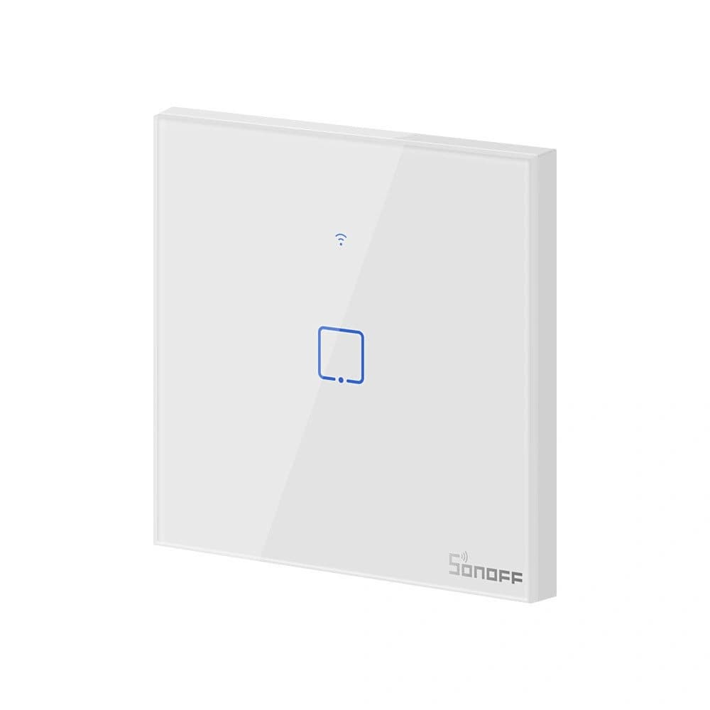Touch light switch WiFi + RF 433 Sonoff T1 EU TX (1-channel) white - 2