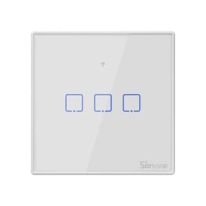 Touch light switch WiFi + RF 433 Sonoff T2 EU TX (3-channel) white