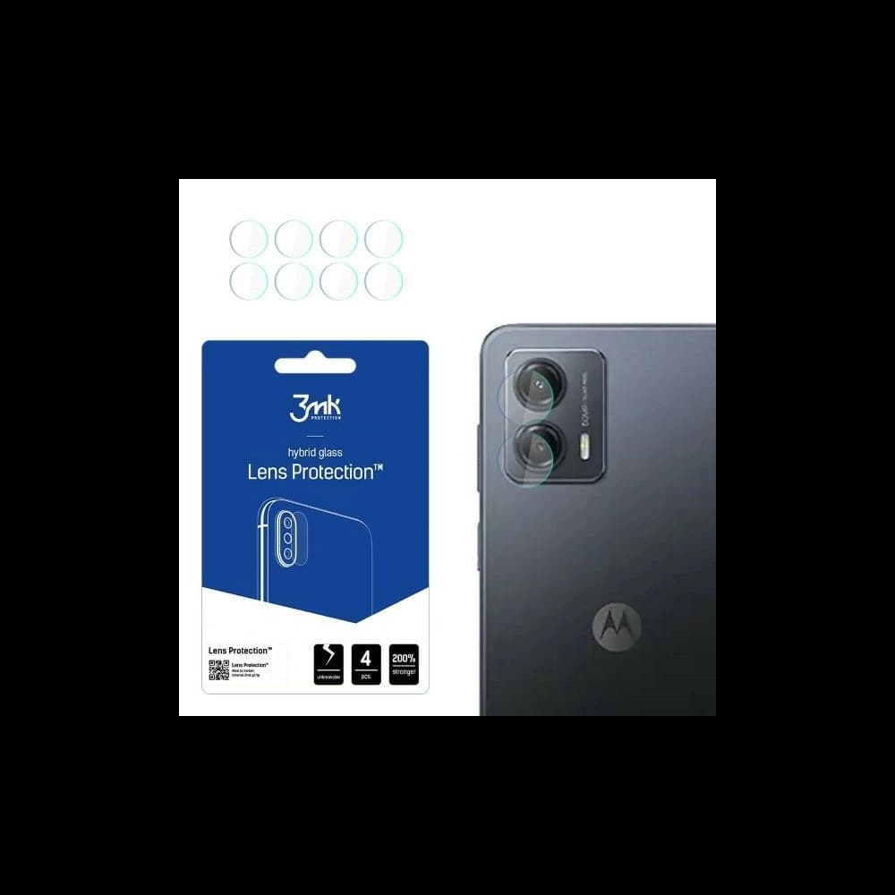 Hybridní sklo na objektiv fotoaparátu 3MK Lens Protect Motorola Moto G53 [4 PACK] - 1