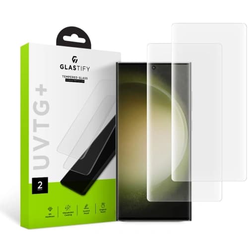 Gehärtetes Glas Glastify UVTG+ Samsung Galaxy S23 Ultra Clear [2 PACK]