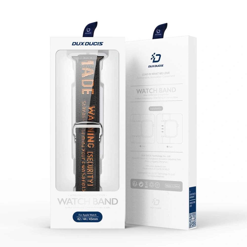 Dux Ducis Strap Outdoor Apple Watch 4/5/6/7/SE/8/9/Ultra 44/45/49mm black-orange - 5