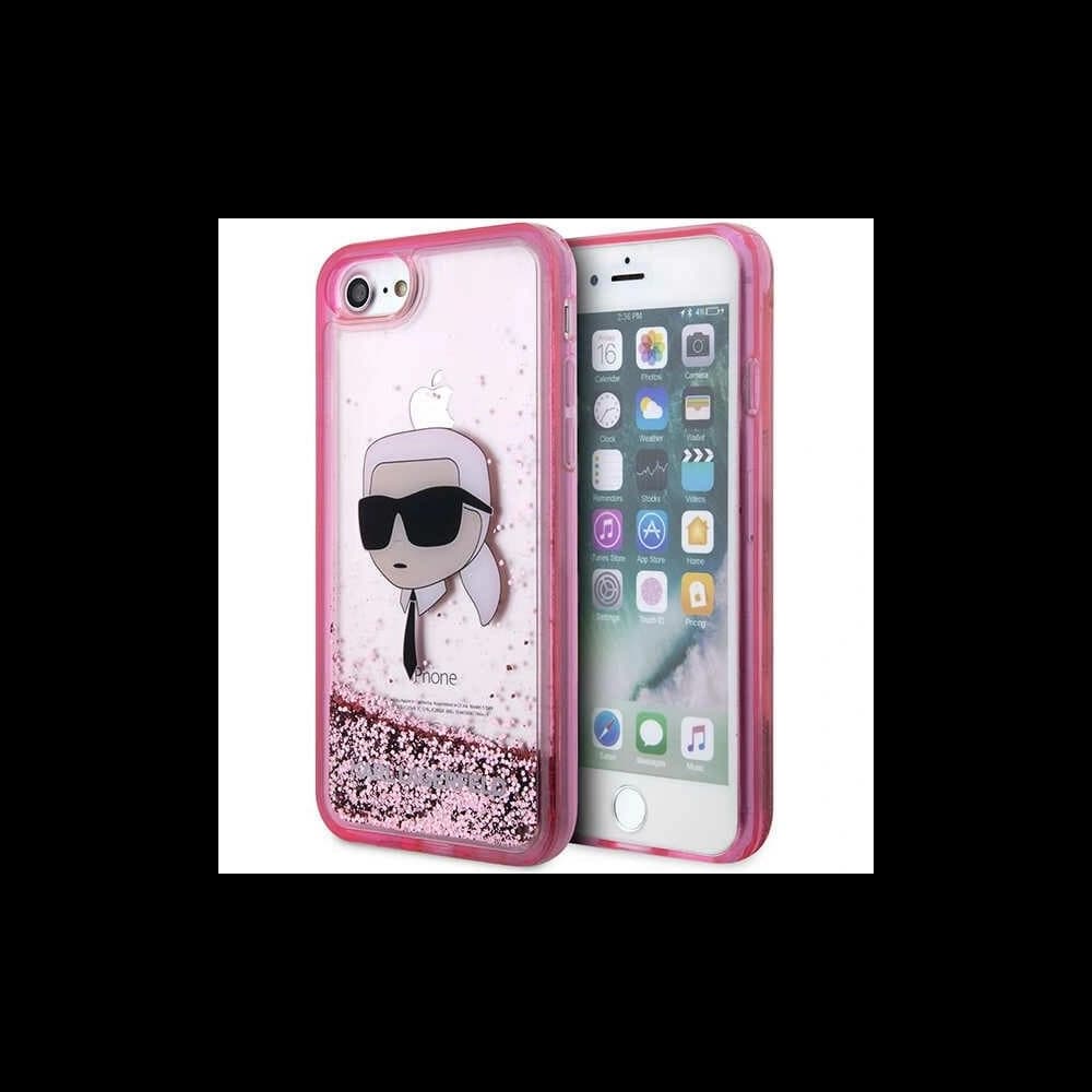Case Karl Lagerfeld KLHCI8LNKHCP Apple iPhone SE 2022/SE 2020/8/7 rosa/pink Hardcase Glitter Karl Head - 1
