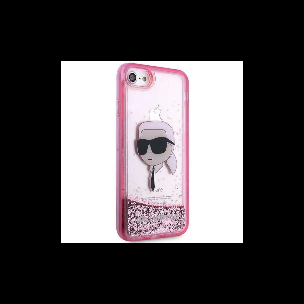 Case Karl Lagerfeld KLHCI8LNKHCP Apple iPhone SE 2022/SE 2020/8/7 rosa/pink Hardcase Glitter Karl Head - 4