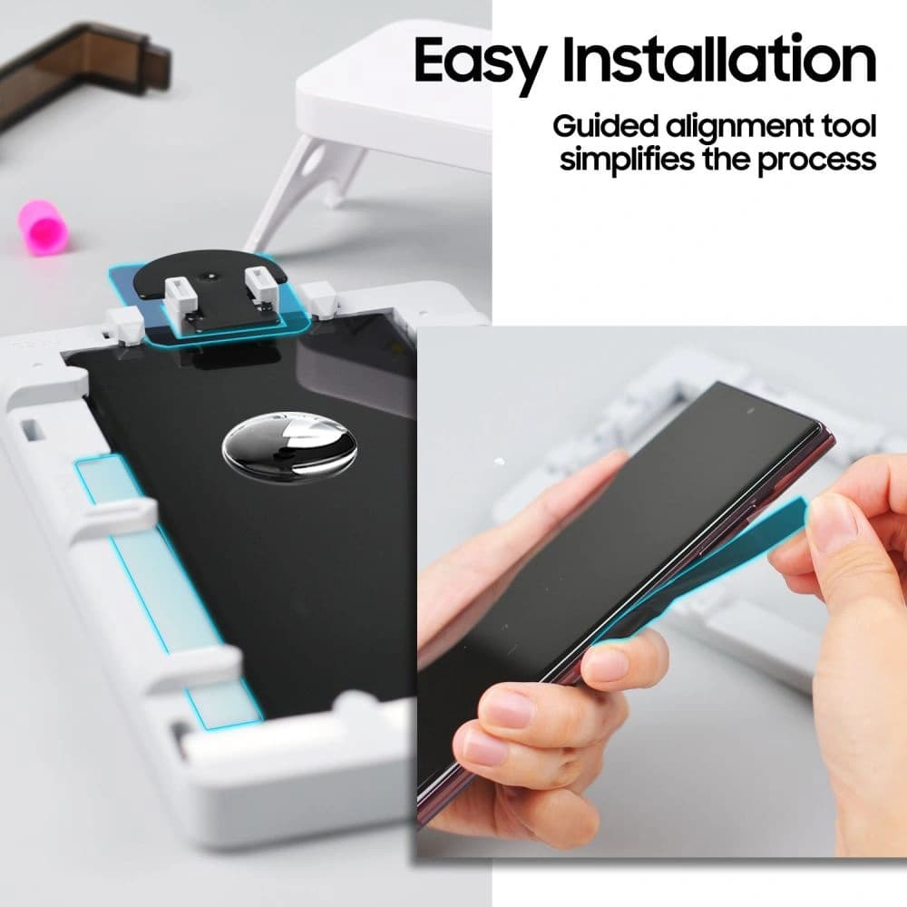 Szkło hartowane z klejem UV Whitestone Dome Glass Samsung Galaxy S23 Ultra [2 PACK] - 5