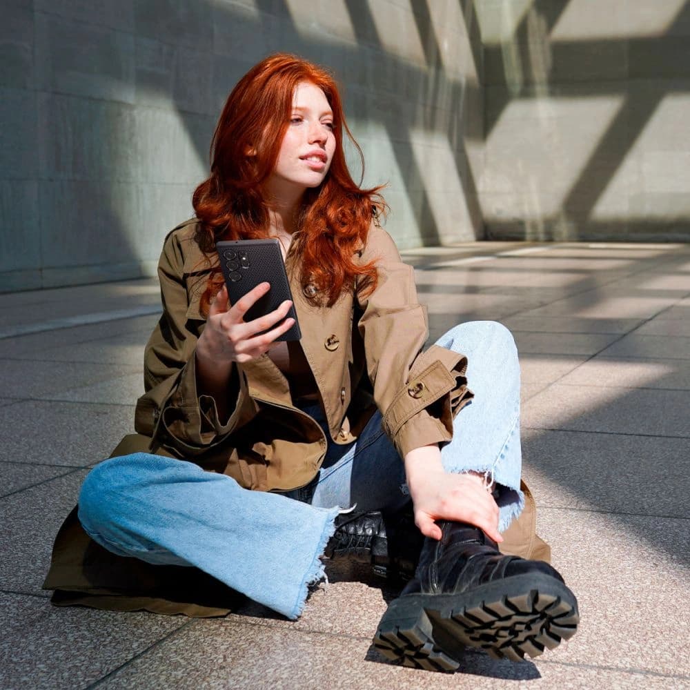 Case Spigen Liquid Air Samsung Galaxy S23 Ultra Mattschwarz - 10