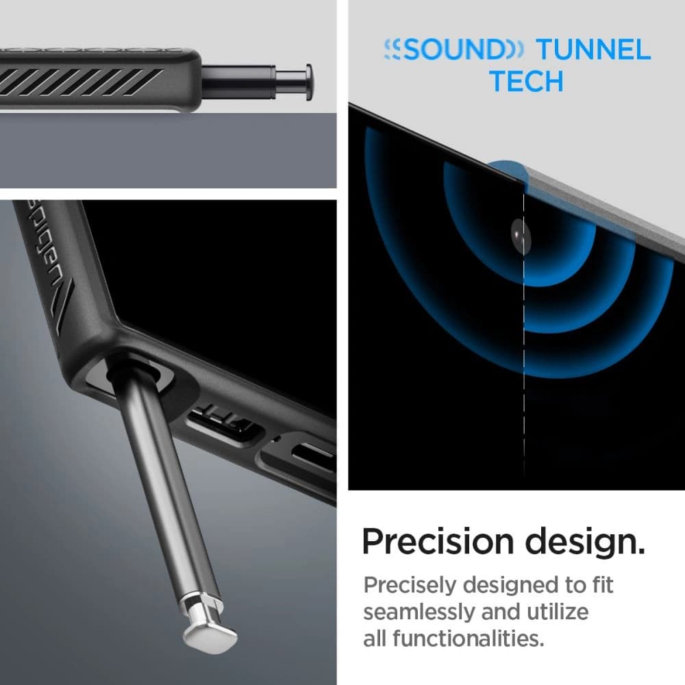 Case Spigen Liquid Air Samsung Galaxy S23 Ultra Mattschwarz - 14