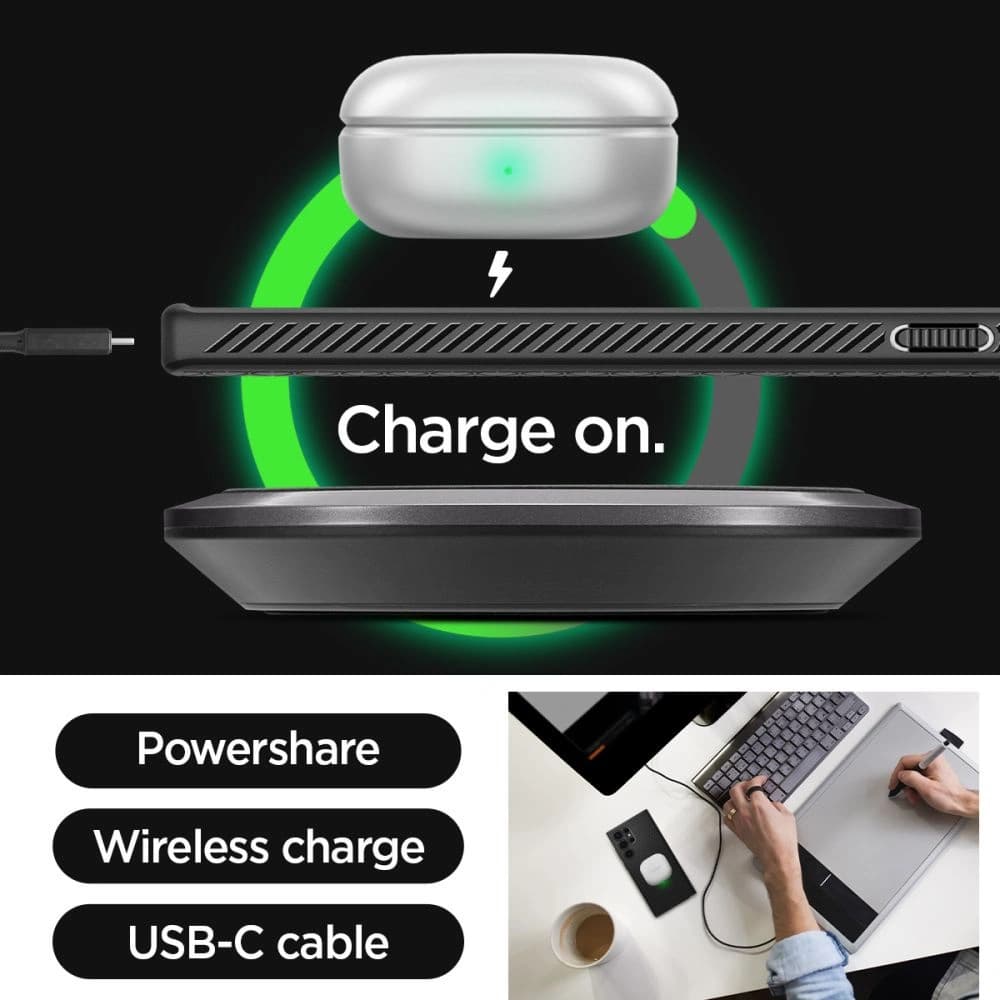 Case Spigen Liquid Air Samsung Galaxy S23 Ultra Mattschwarz - 15