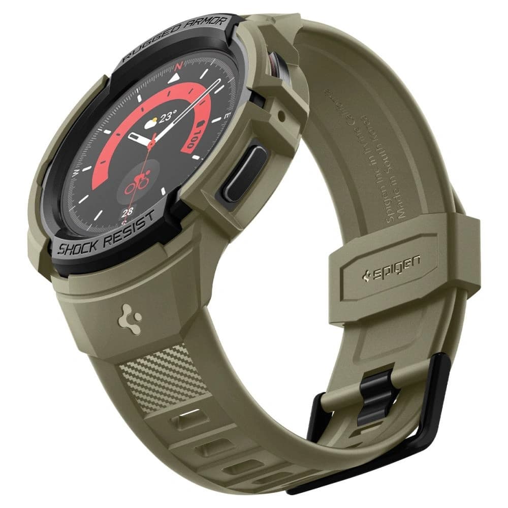 Spigen Samsung Armband + Gehäuse Rugged Armor Pro Galaxy Watch 5 Pro 45mm Vintage Khaki - 2