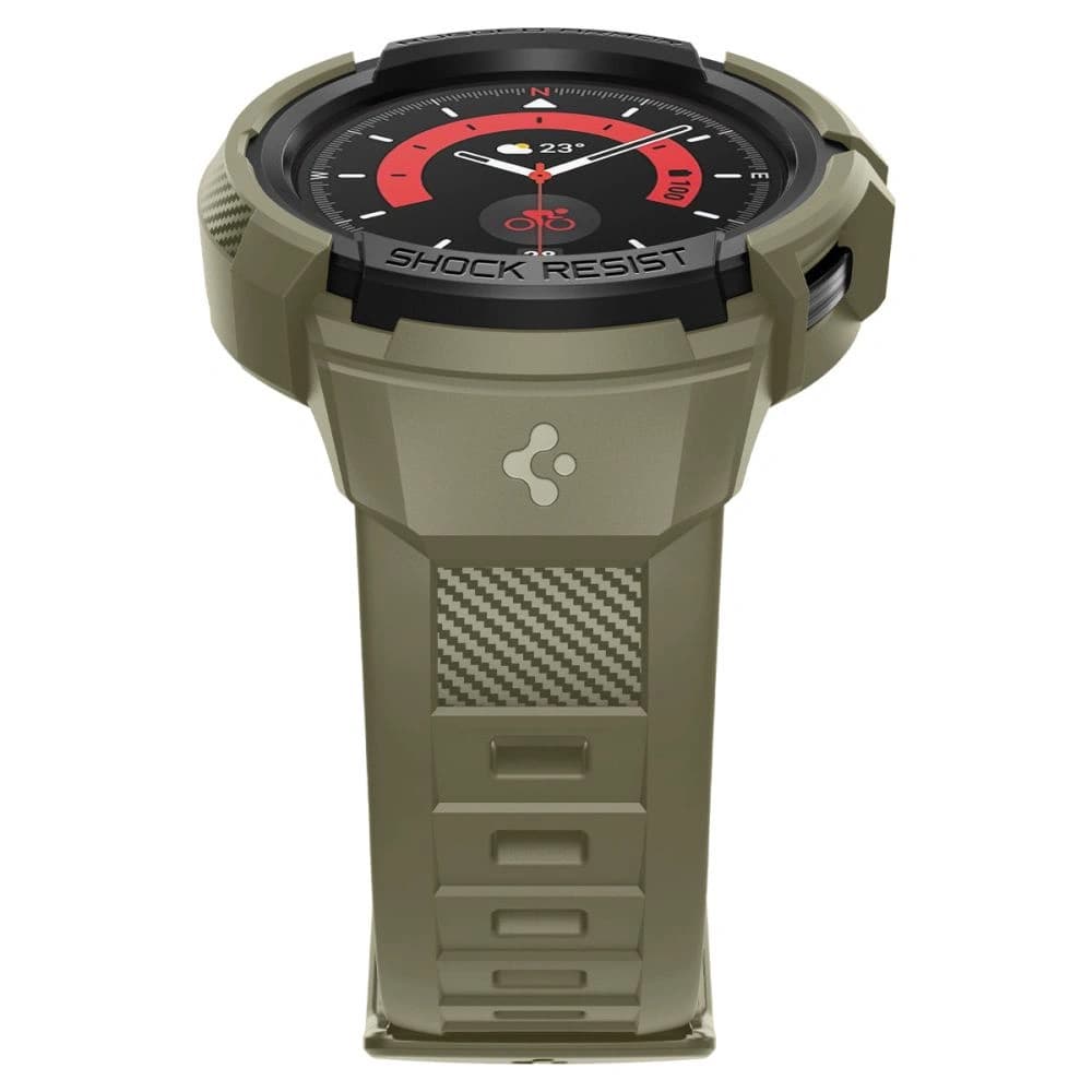 Spigen Samsung Armband + Gehäuse Rugged Armor Pro Galaxy Watch 5 Pro 45mm Vintage Khaki - 6