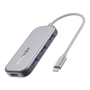 Adapter 7in1 HUB Blitzwolf BW-TH5 USB-C 1x HDMI, 3x USB 3.0, 1x USB-C PD, 1x SD, 1x Micro SD