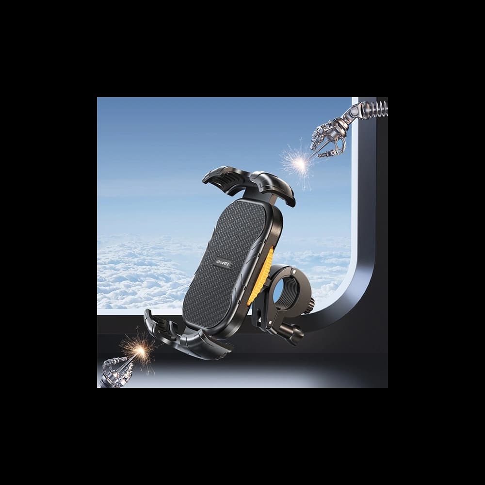 Uchwyt rowerowy AWEI X29 4,7"-6,7" do ramy czarny - 5