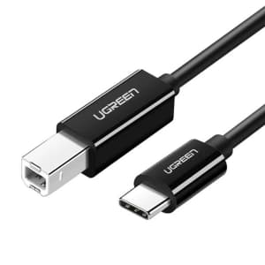UGREEN US241 USB-C/USB-B Druckerkabel, 1m (schwarz)