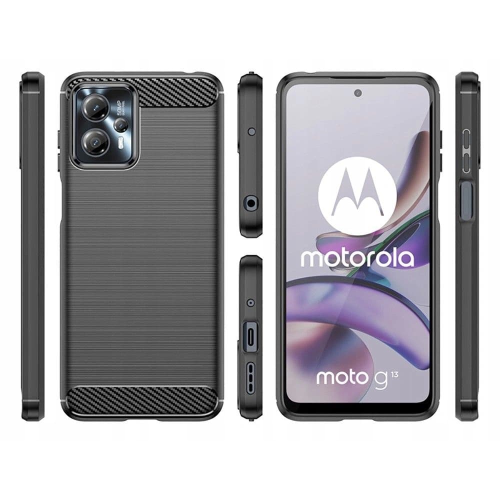 Etui Tech-Protect TPUCarbon Motorola Moto G13/G23 Fekete - 2
