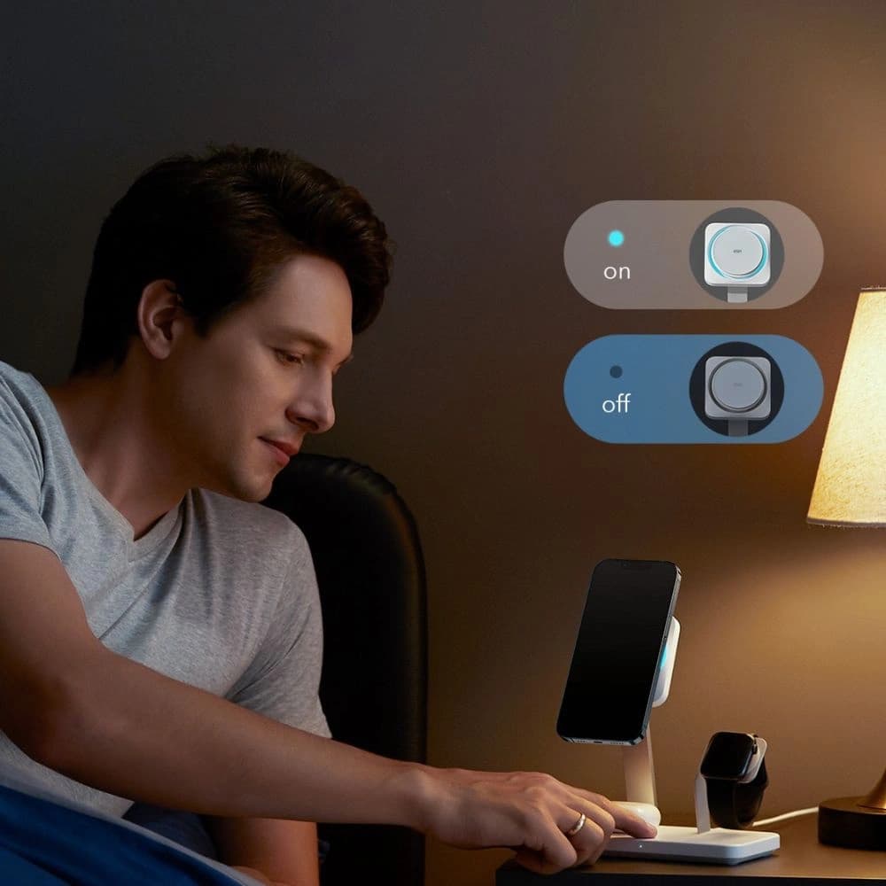 ESR HaloLock 3in1 Cryoboost Magnetic MagSafe Wireless Charger Arctic White - 8