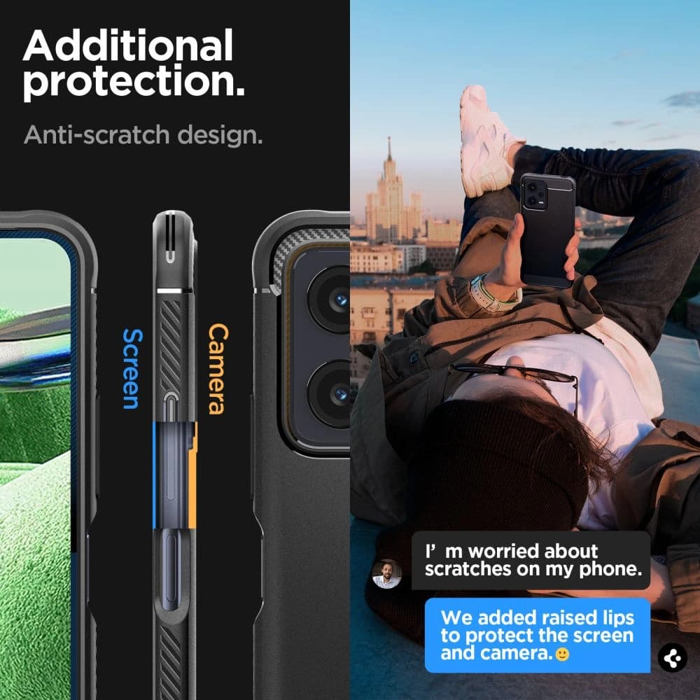 Spigen Xiaomi Gehäuse Rugged Armor Redmi Note 12/POCO X5 5G Mattschwarz - 13