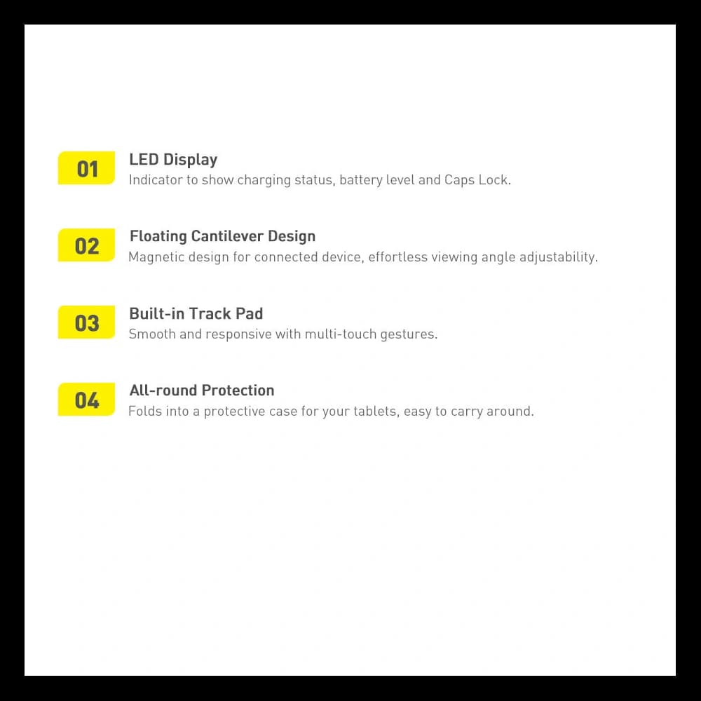 Baseus Apple Tasche Brilliance Keyboard iPad Air 10.9 (4. und 5. Generation)/iPad Pro 11 (1., 2. und 3. Generation)/iPad 10.9 2022 (10. Generation) grau - 27