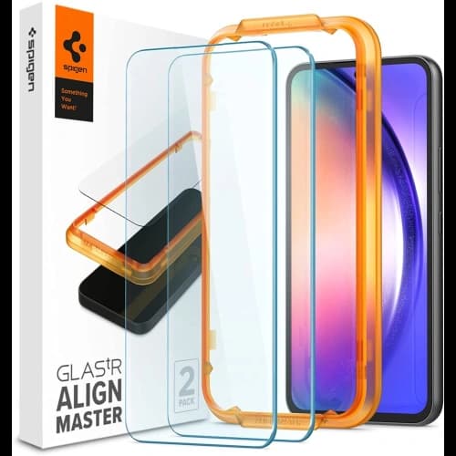 Spigen Samsung Gehärtetes Glas GLAS.tR Slim AlignMaster Galaxy A54 5G Klar [2 PACK]