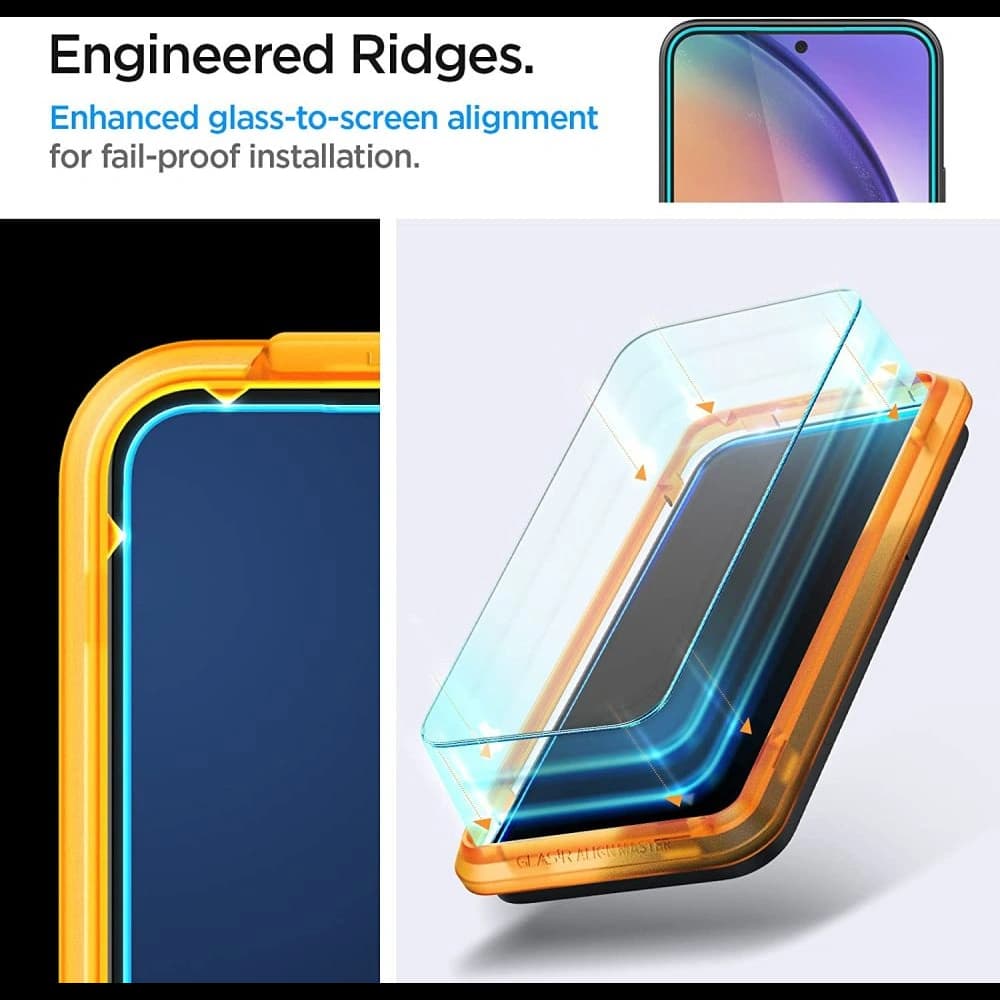 Spigen Samsung Gehärtetes Glas GLAS.tR Slim AlignMaster Galaxy A54 5G Klar [2 PACK] - 5