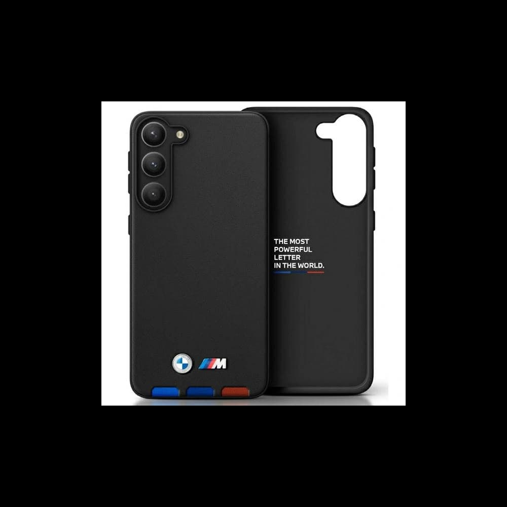 Etui BMW BMHCSA5422PTDK Samsung Galaxy A54 negru/black Leather Stamp Tricolor - 1