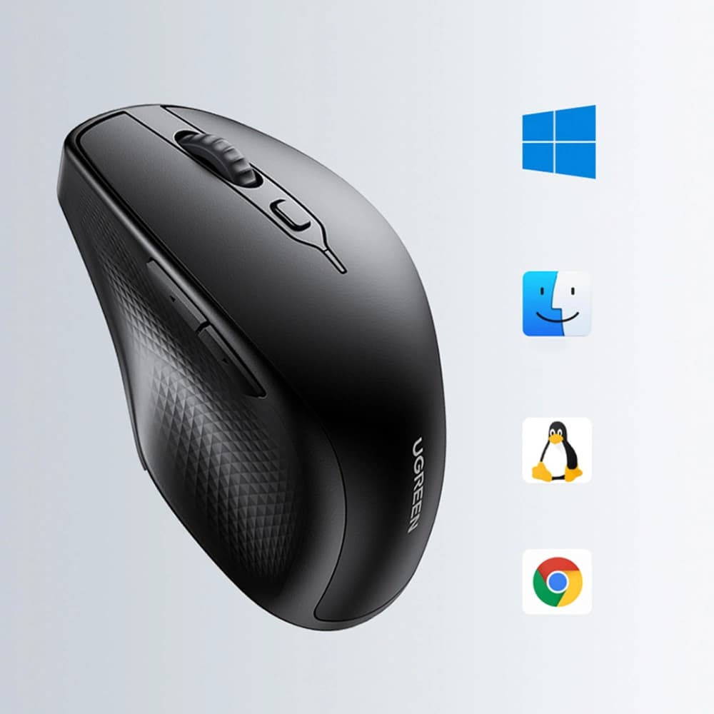 UGREEN MU101 Ergonomic Wireless Mouse Black - 5