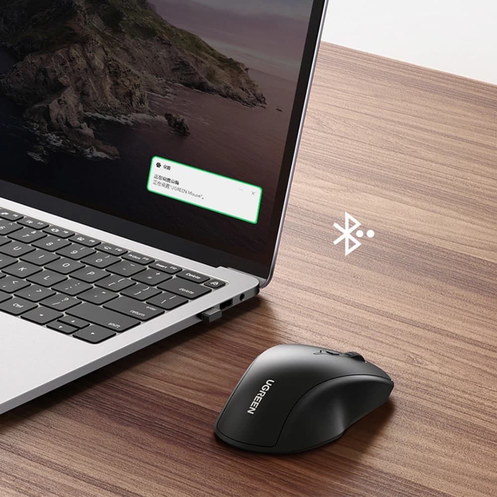UGREEN MU101 Ergonomic Wireless Mouse Black - 7