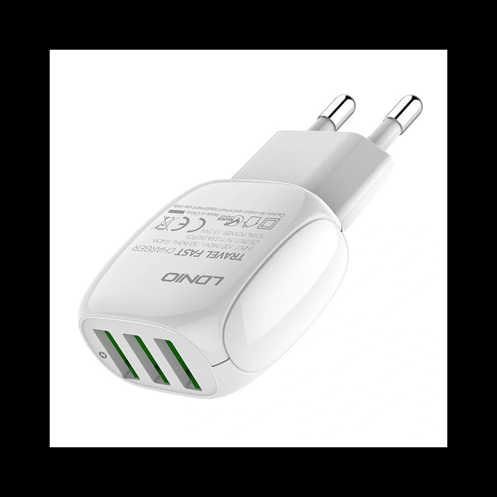 LDNIO A3315 Wall Charger 3xUSB + Lightning cable - 2
