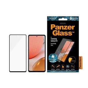 PanzerGlass Samsung Gehärtetes Glas E2E Microfracture Galaxy A72 Case Friendly AntiBacterial schwarz/schwarz