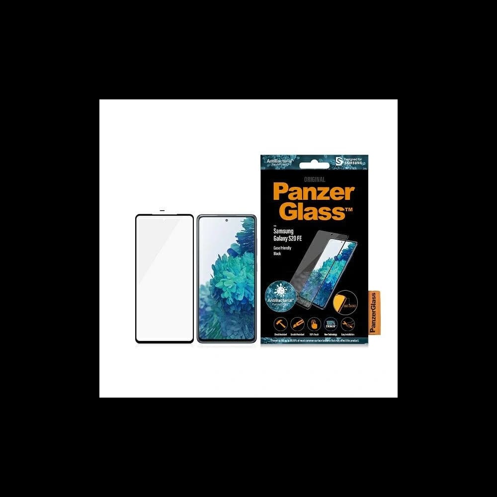 PanzerGlass E2E Microfracture Samsung Galaxy S20 FE Case Friendly Finger Print AntiBacterial black - 1