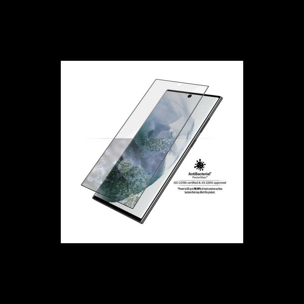 Szkło hartowane PanzerGlass E2E Microfracture Samsung Galaxy S22 Ultra Case Friendly AntiBacterial czarny/black 7295 - 5