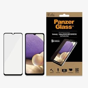 PanzerGlass Samsung Gehärtetes Glas E2E Regular Galaxy A12/A23/M23 5G/M33 5G Case Friendly schwarz/schwarz