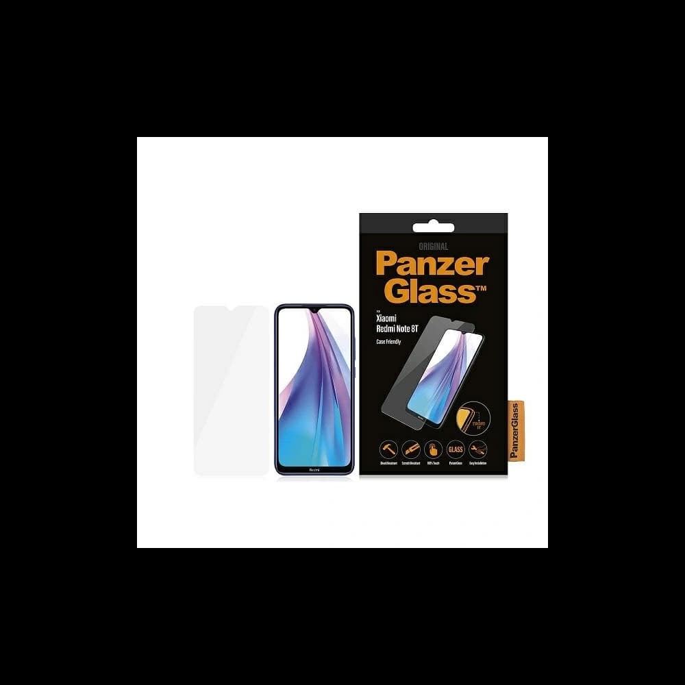 PanzerGlass Xiaomi Tempered Glass E2E Regular Redmi Note 8T Case Friendly schwarz/schwarz - 1