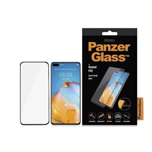 PanzerGlass Gehärtetes Glas E2E Super+ Huawei P40 Case Friendly schwarz/schwarz
