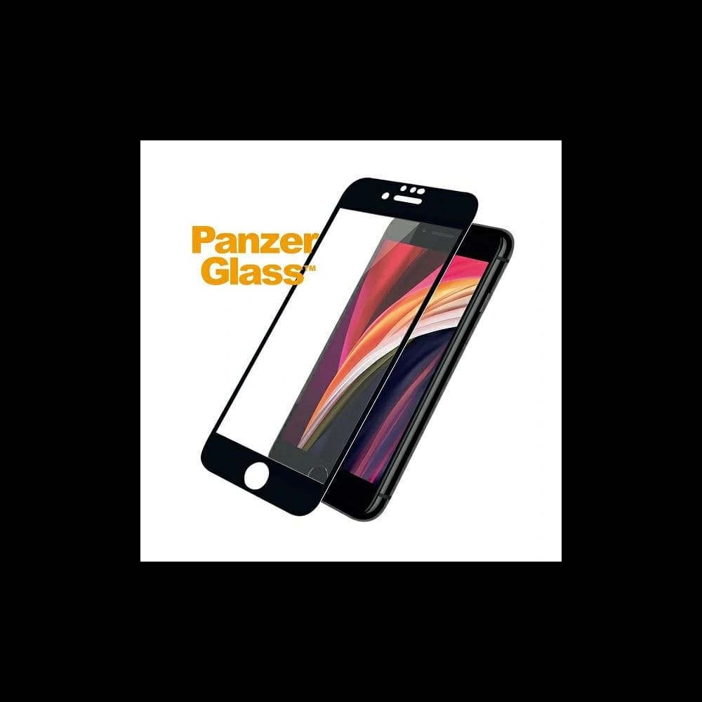 PanzerGlass Apple Gehärtetes Glas E2E Super+ iPhone SE 2022/SE 2020/8/7 Case Friendly schwarz/schwarz - 2