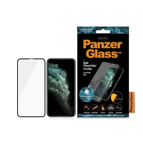 Edzett üveg PanzerGlass E2E Super+ Apple iPhone 11 Pro Max/XS Max Case Friendly Antibakteriális fekete/black