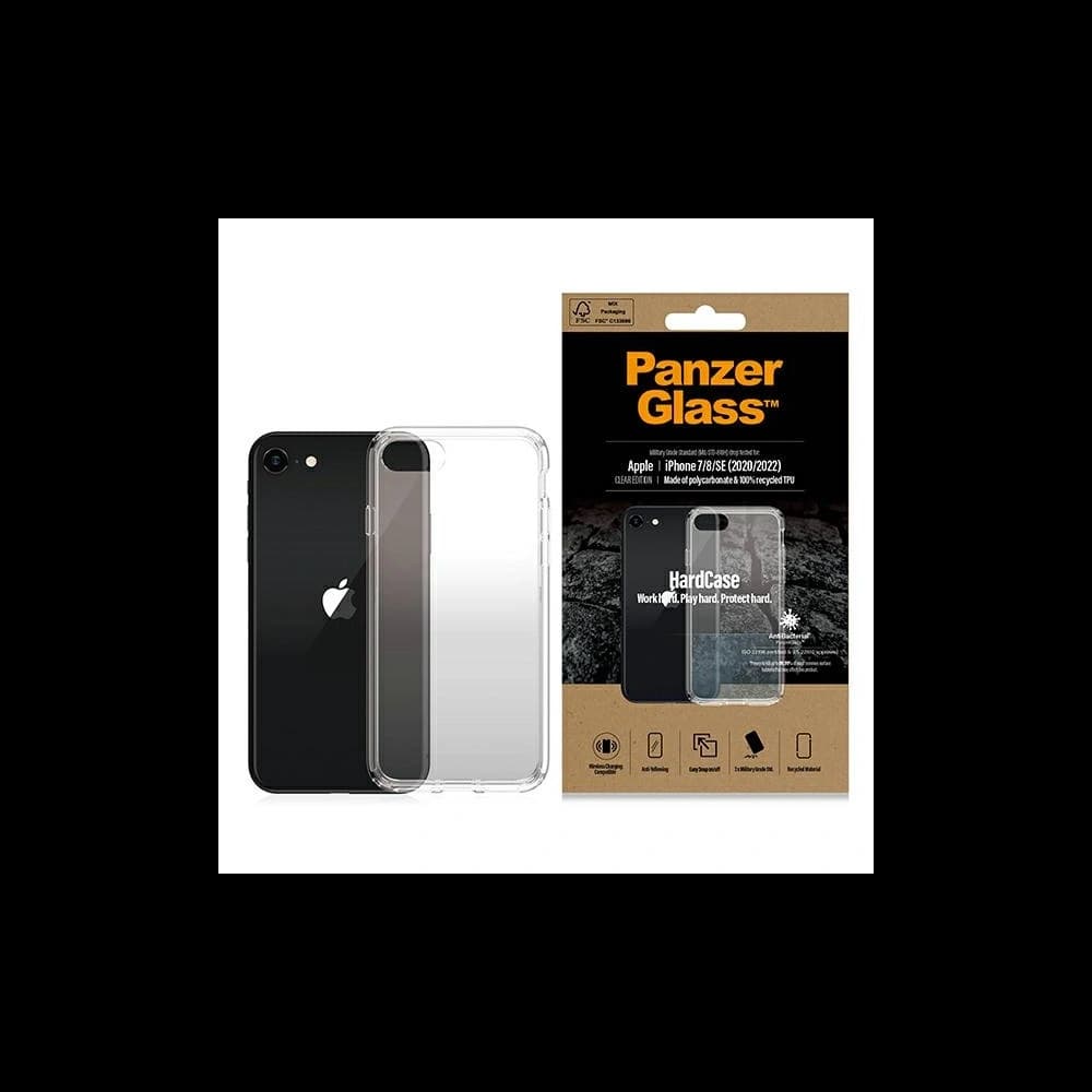 PanzerGlass Apple Tasche HardCase iPhone SE 2022/SE 2020/8/7 Antibakteriell Militärische Qualität Mandarine transparent 0377 - 1