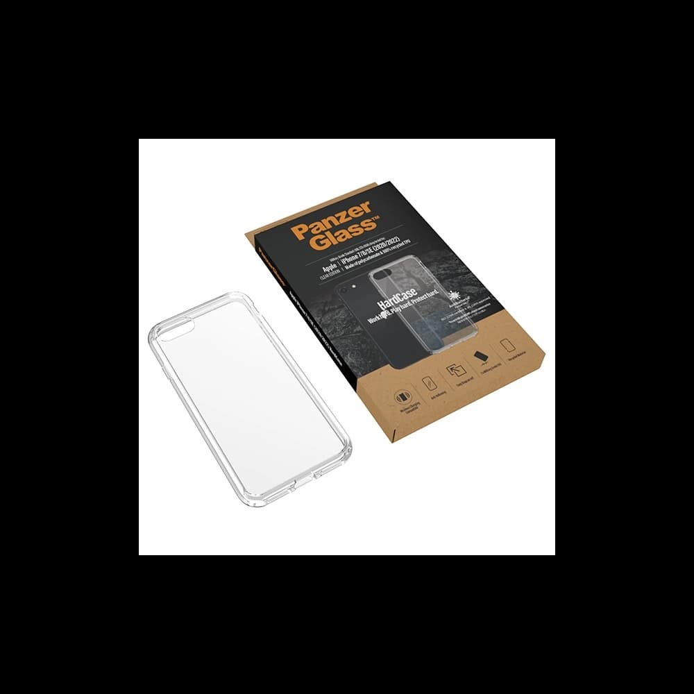 PanzerGlass Apple Tasche HardCase iPhone SE 2022/SE 2020/8/7 Antibakteriell Militärische Qualität Mandarine transparent 0377 - 5