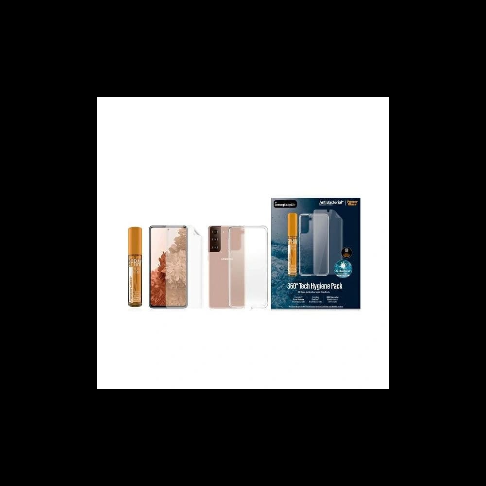 Zestav PanzerGlass Start Kit Samsung Galaxy S21+ Plus Ochrana obrazovky TPU, Pouzdro ClearCase, Sprej 30ml - 2