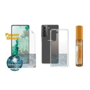 PanzerGlass Start Kit Samsung Galaxy S21 + TPU Screen Protector + ClearCase + Spray 30ml
