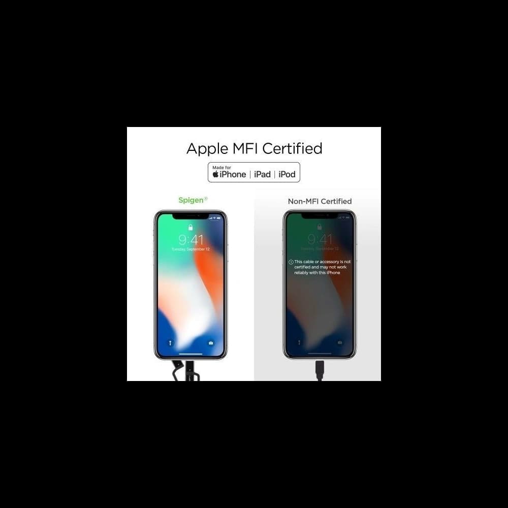 Spigen C10I3 3in1 USB-C & Lightning & microUSB Cable 150cm Black - 7