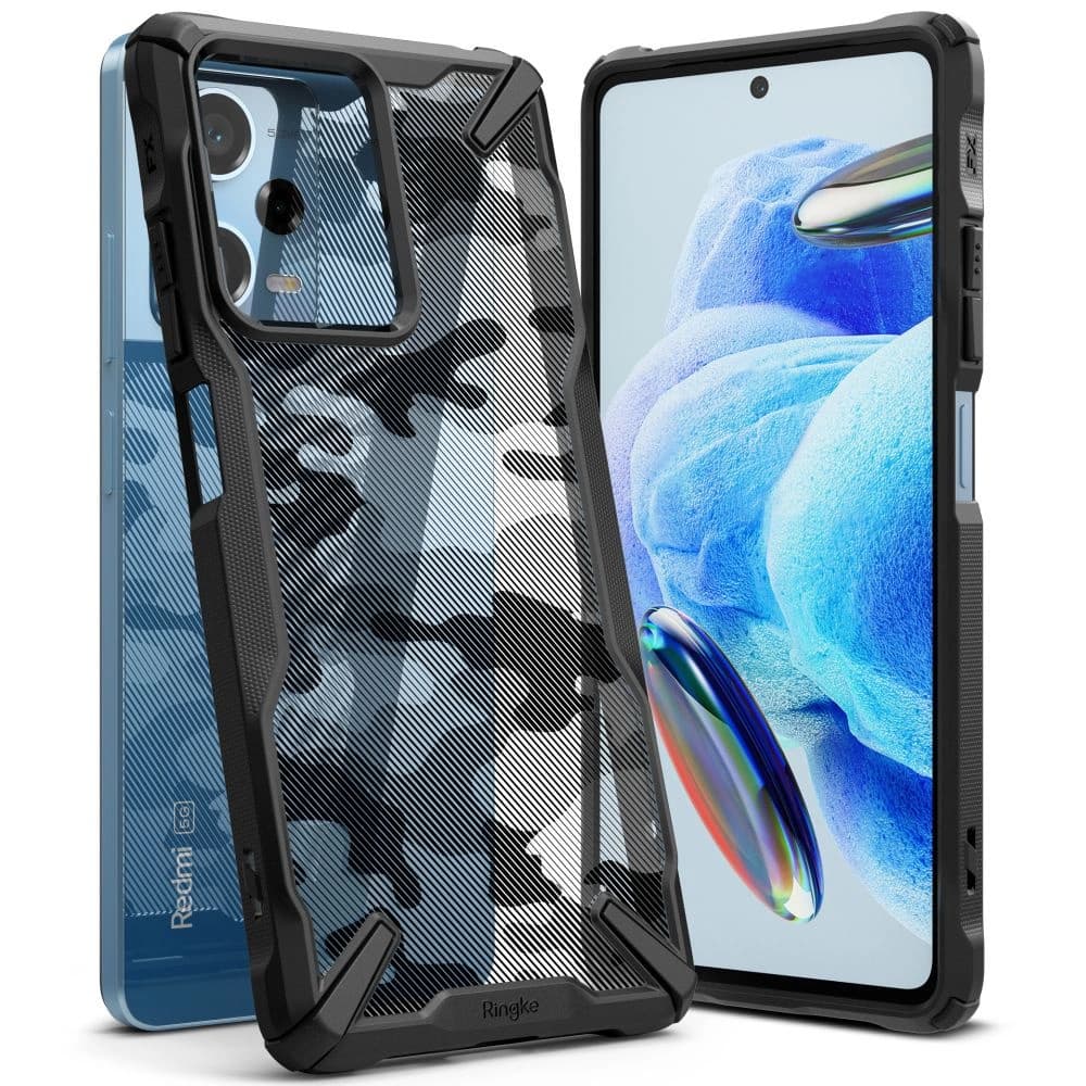 Ringke Fusion-X Design Xiaomi Redmi Note 12 Pro 5G/POCO X5 Pro 5G Camo (Moro) Black - 1