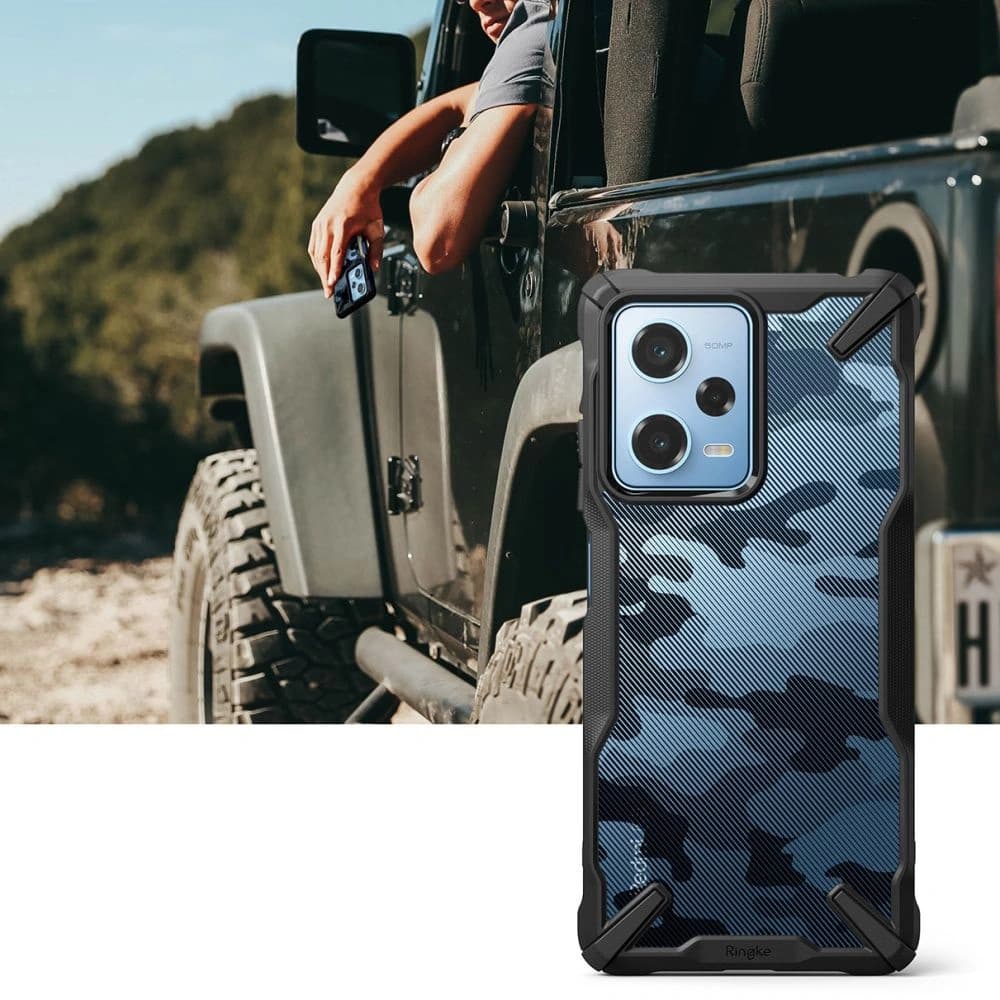 Ringke Fusion-X Design Xiaomi Redmi Note 12 Pro 5G/POCO X5 Pro 5G Camo (Moro) Black - 9