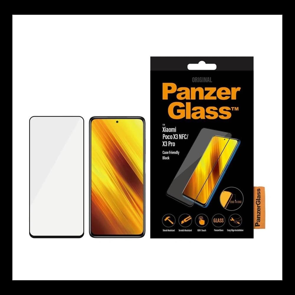 PanzerGlass Xiaomi Tempered Glass E2E Regular Poco X3 NFC/X3 Pro Case Friendly schwarz/schwarz - 1