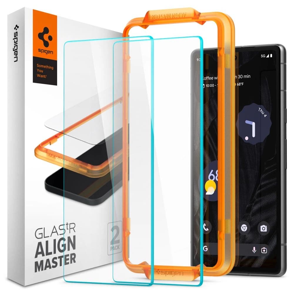 Spigen GLAS.tR AlignMaster Google Pixel 7a Clear [2 PACK] - 1