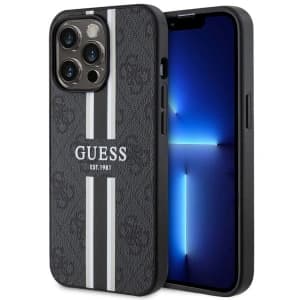 Guess GUHMP13LP4RPSK Apple iPhone 13/13 Pro black hardcase 4G Printed Stripes MagSafe