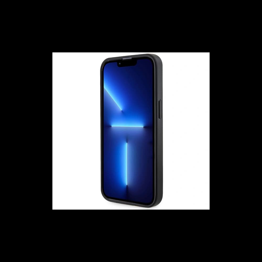 Guess Apple Tasche GUHMP13LP4RPSK iPhone 13/13 Pro schwarz/schwarz Hardcase 4G Printed Stripes MagSafe - 5