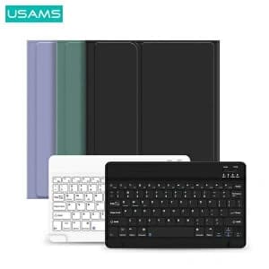 Etui USAMS Winro Keyboard Apple iPad Pro 11 2018/2020/2021/2022 (1, 2, 3, 4 gen) lila tok-fehér billentyűzet/purple cover-white (US-BH645)