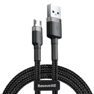Kabel Baseus Cafule USB-A/microUSB 2.4A 1m (szaro-czarny)