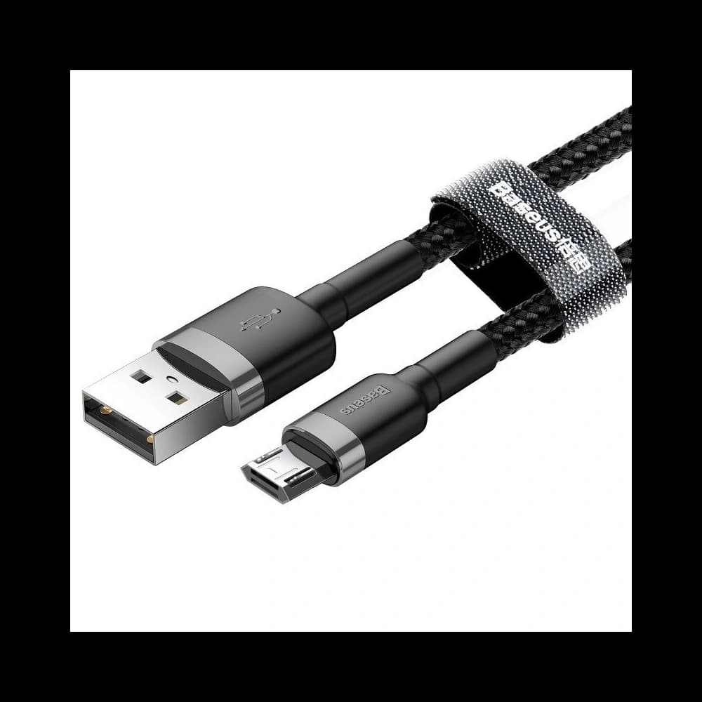 Cablul Baseus Cafule USB-A/microUSB 2.4A 1m (gri-negru) - 2